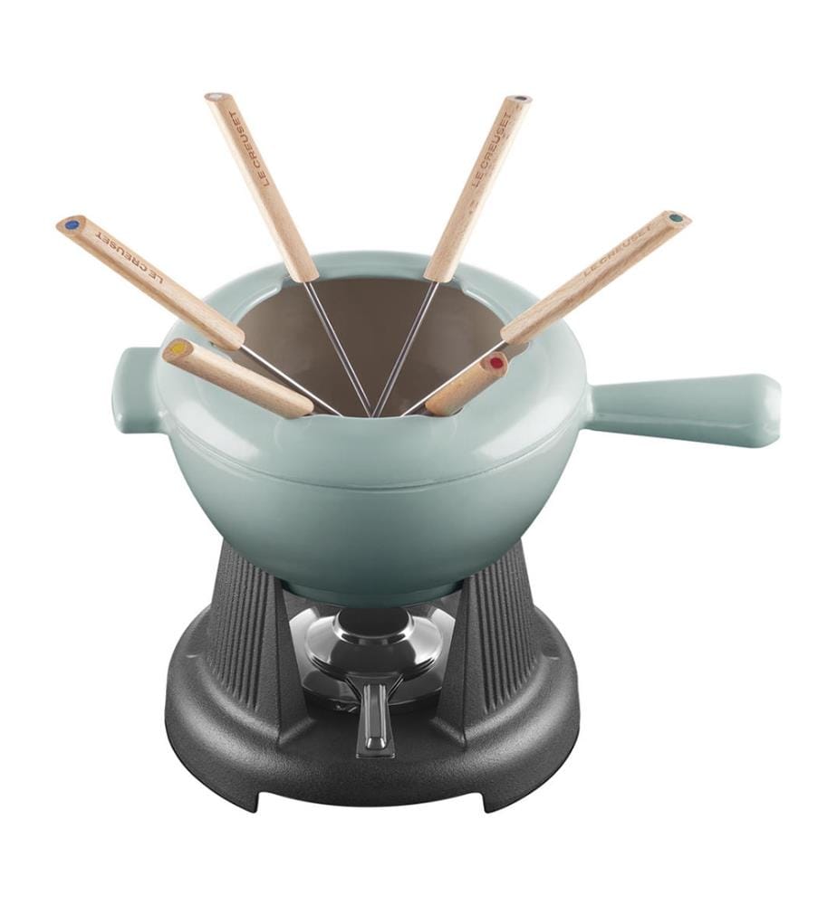 Service à Fondue en Fonte Emaillée - Gris