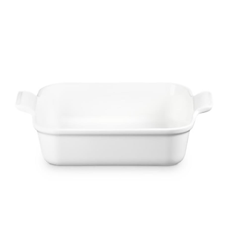 Plat Carré Héritage en Céramique 23 cm - Blanc