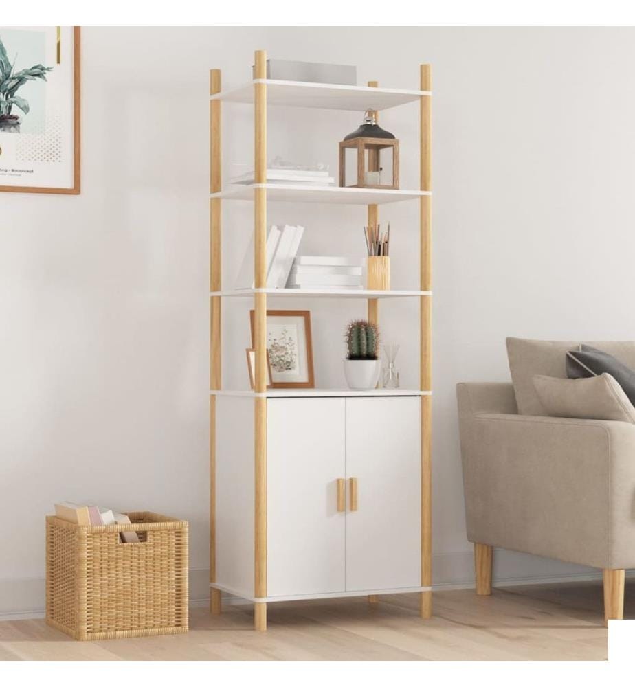 Buffet haut Blanc 60x40x173 cm Bois d'ingénierie