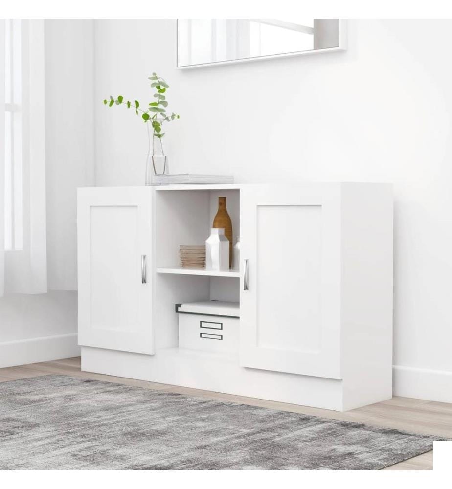 Buffet Blanc 120x30,5x70 cm Aggloméré