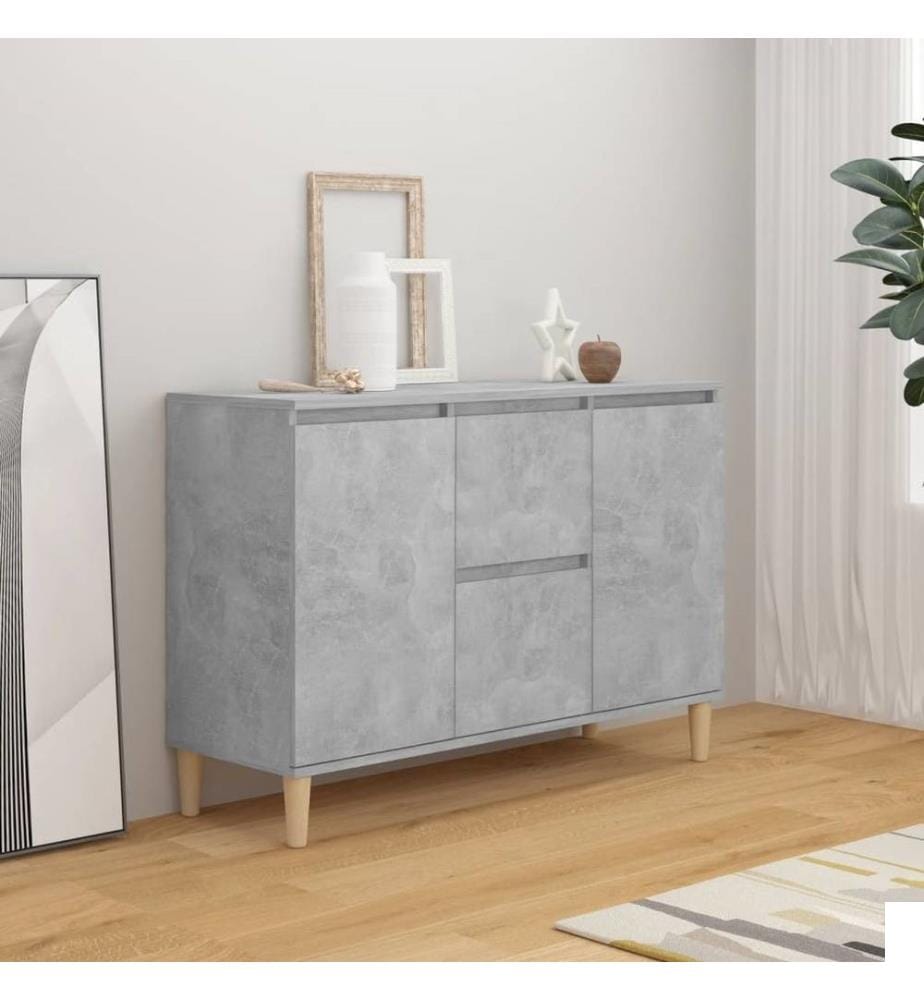 Buffet Gris béton 103,5x35x70 cm Aggloméré