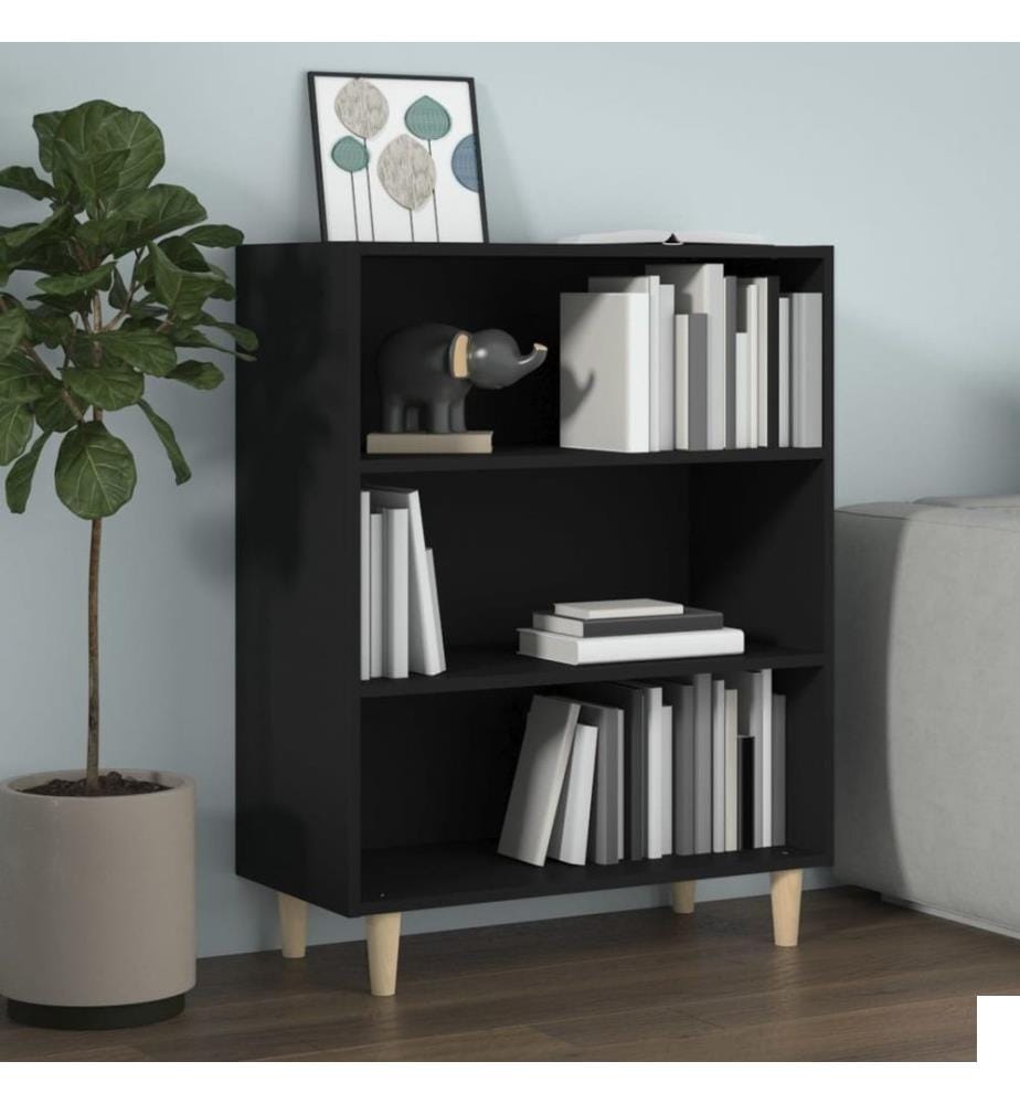 Buffet Noir 69,5x32,5x90 cm Bois d'ingénierie