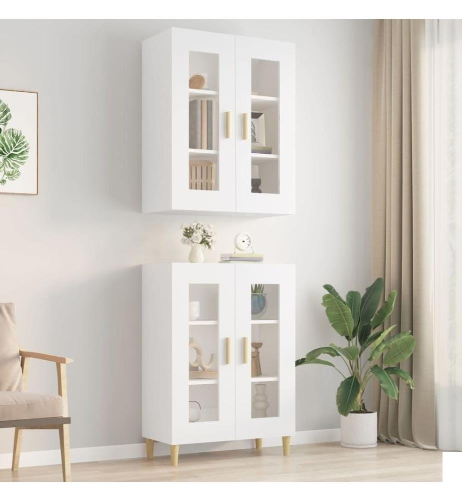 Armoire murale suspendue Blanc 69,5x34x90 cm