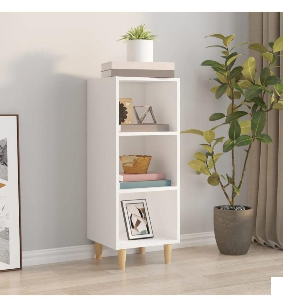 Buffet Blanc 34,5x32,5x90 cm Bois d'ingénierie