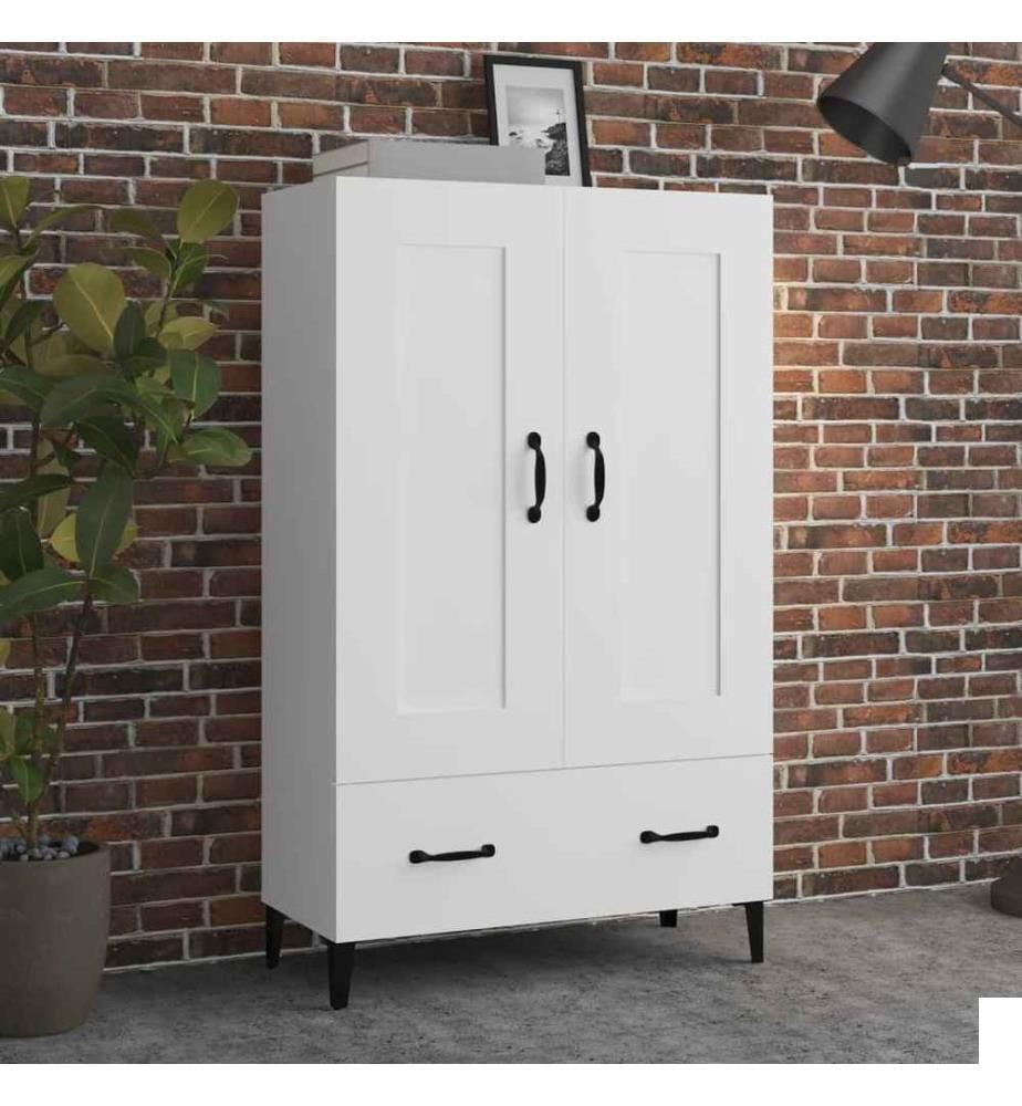 Buffet haut Blanc 70x31x115 cm Bois d'ingénierie