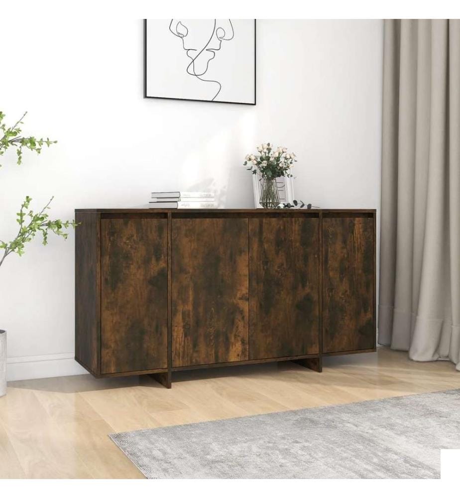 Buffet Chêne fumé 135x41x75 cm Aggloméré