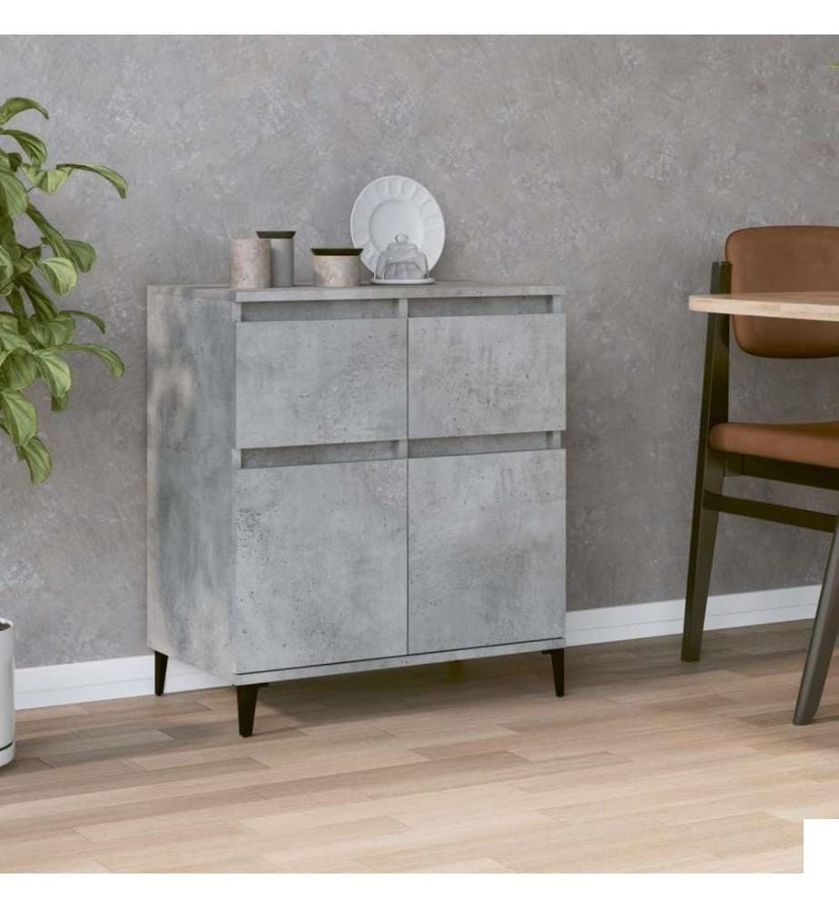 Buffet Gris béton 60x35x70 cm Bois d'ingénierie