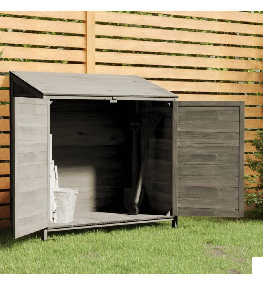Remise de jardin Anthracite 102x52x112 cm Bois de sapin solide
