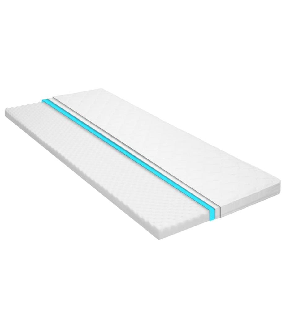 Sur-matelas 80 x 200 cm Mousse froide Profil d'uf 6 cm