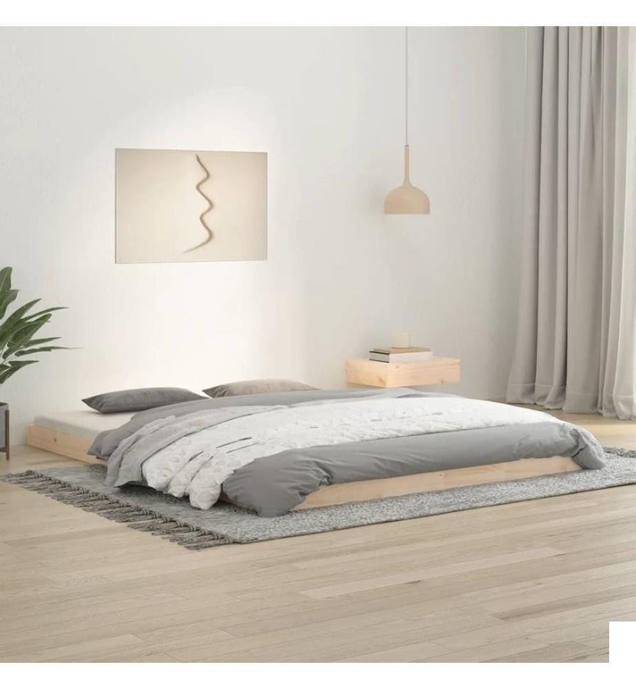 Cadre de lit 160x200 cm bois de pin massif