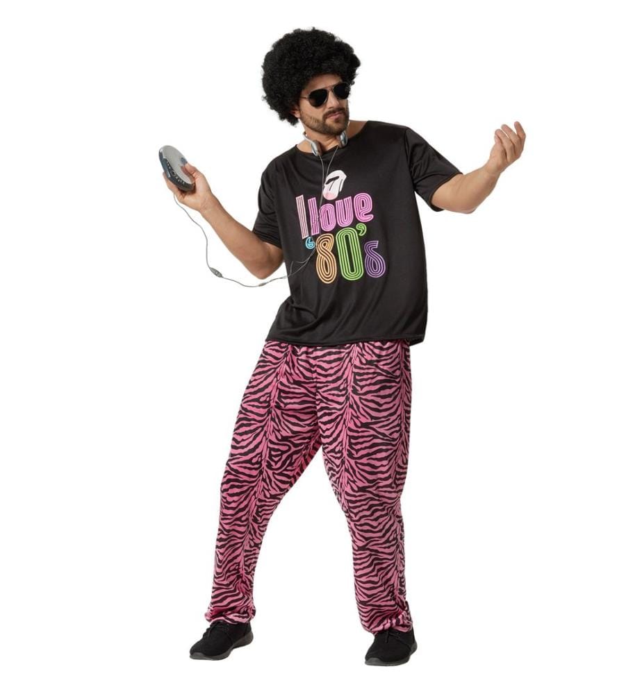 Déguisement pour homme avec inscription I love 80's