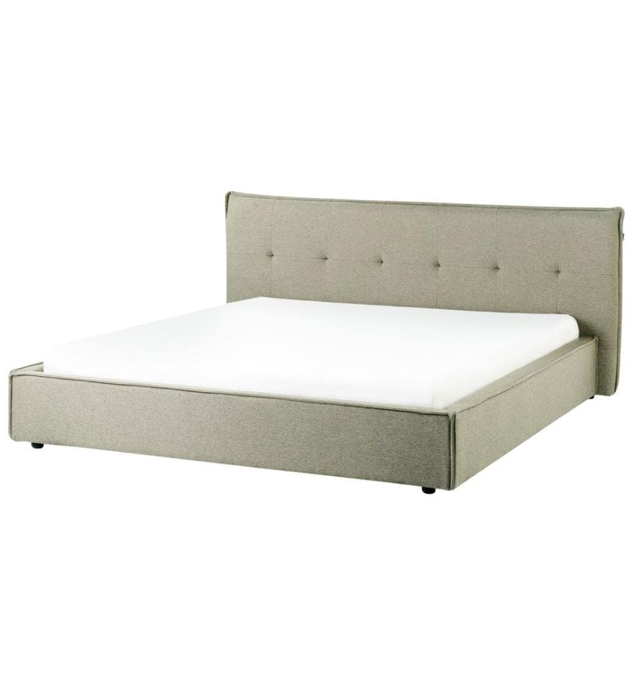 Lit avec sommier Lin synthétique LESTRE 180 x 200 cm Vert