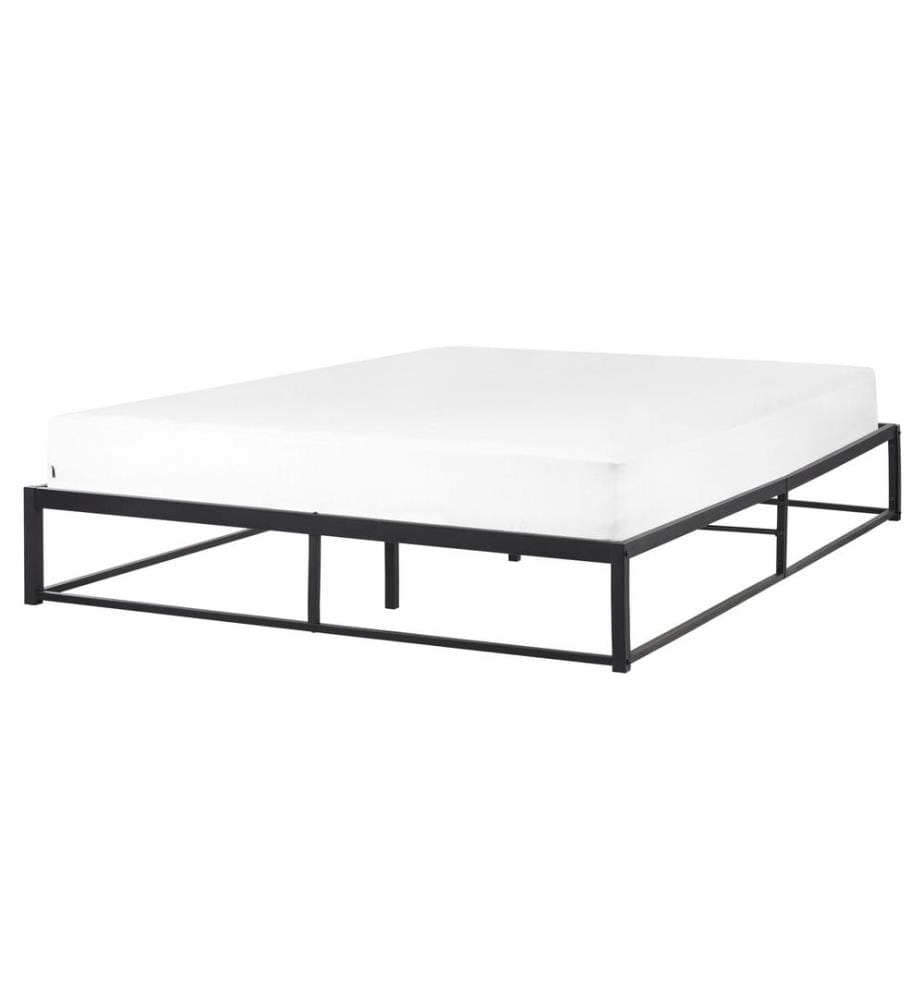 Lit avec sommier Métal VIRY 160 x 200 cm Noir