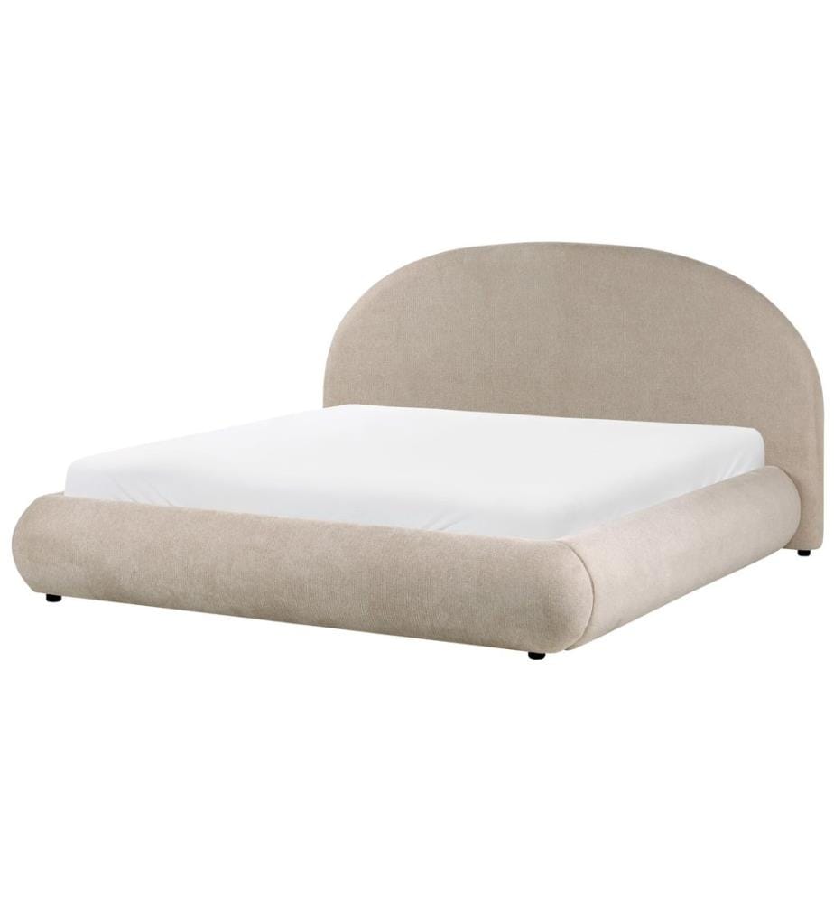 Lit ottoman Tissu GRASSE 180 x 200 cm Taupe
