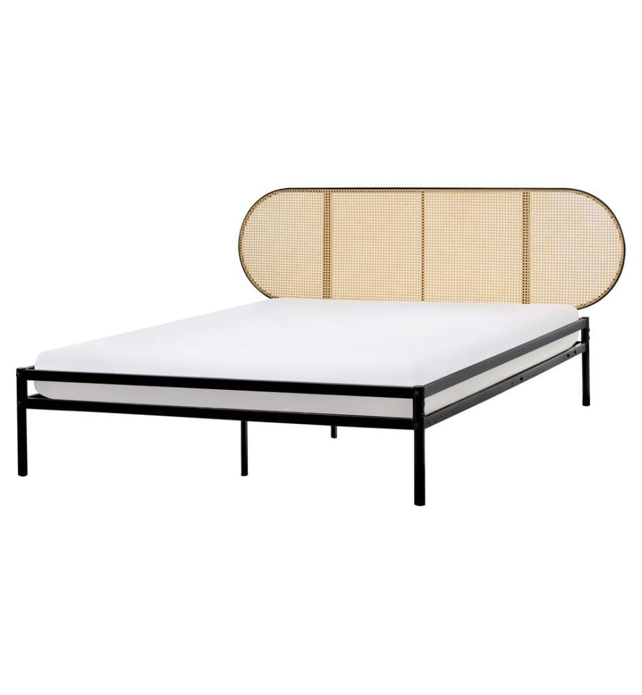 Lit avec sommier Polyrotin BOULIN 160 x 200 cm Noir