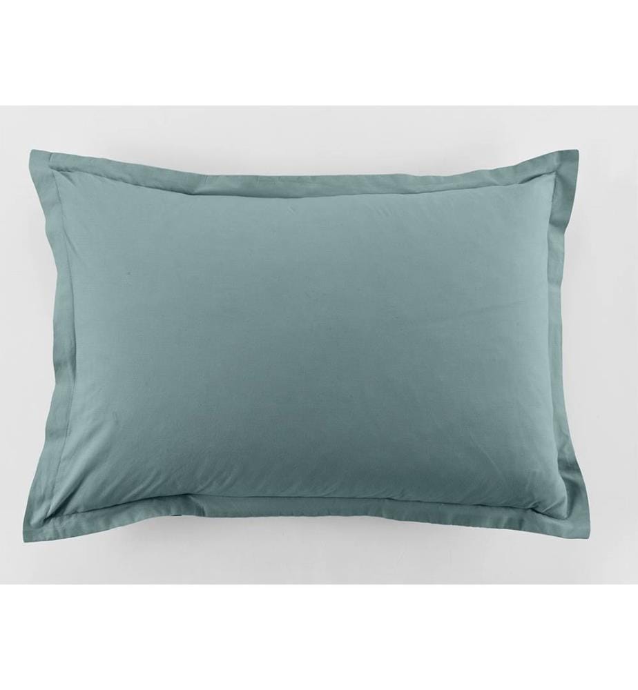 Lot de 2 Taies d'Oreiller 50 x 70 cm - Bleu Canard