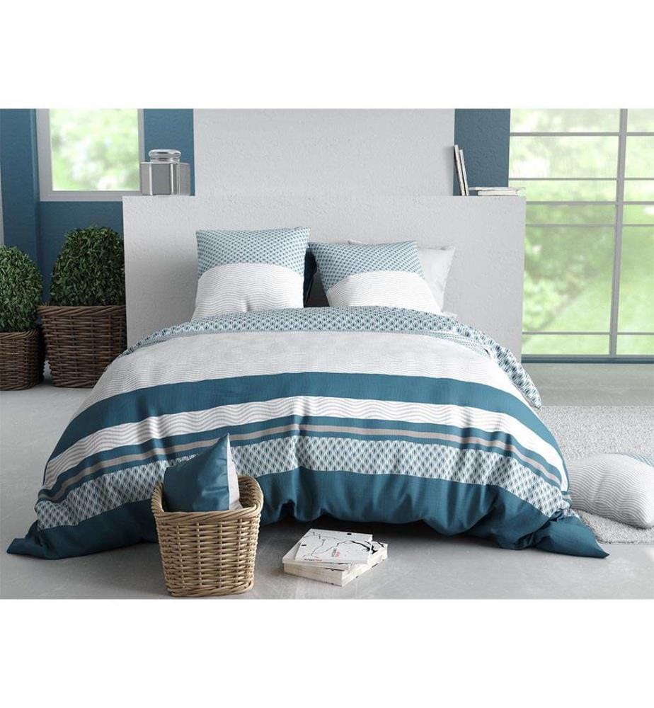 Parure Housse de Couette 3 pièces 240x220 cm - Multicolore
