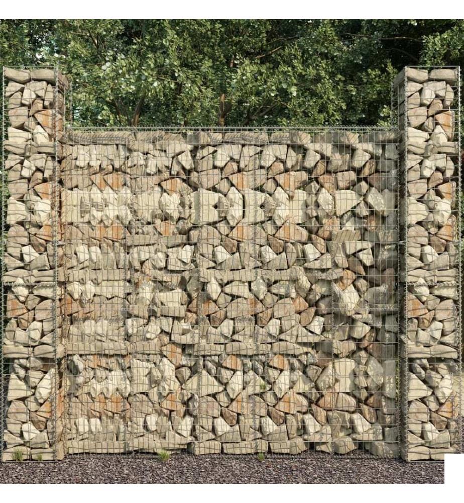 Mur en gabion avec couvercle Acier galvanisé 600 x 50 x 200 cm