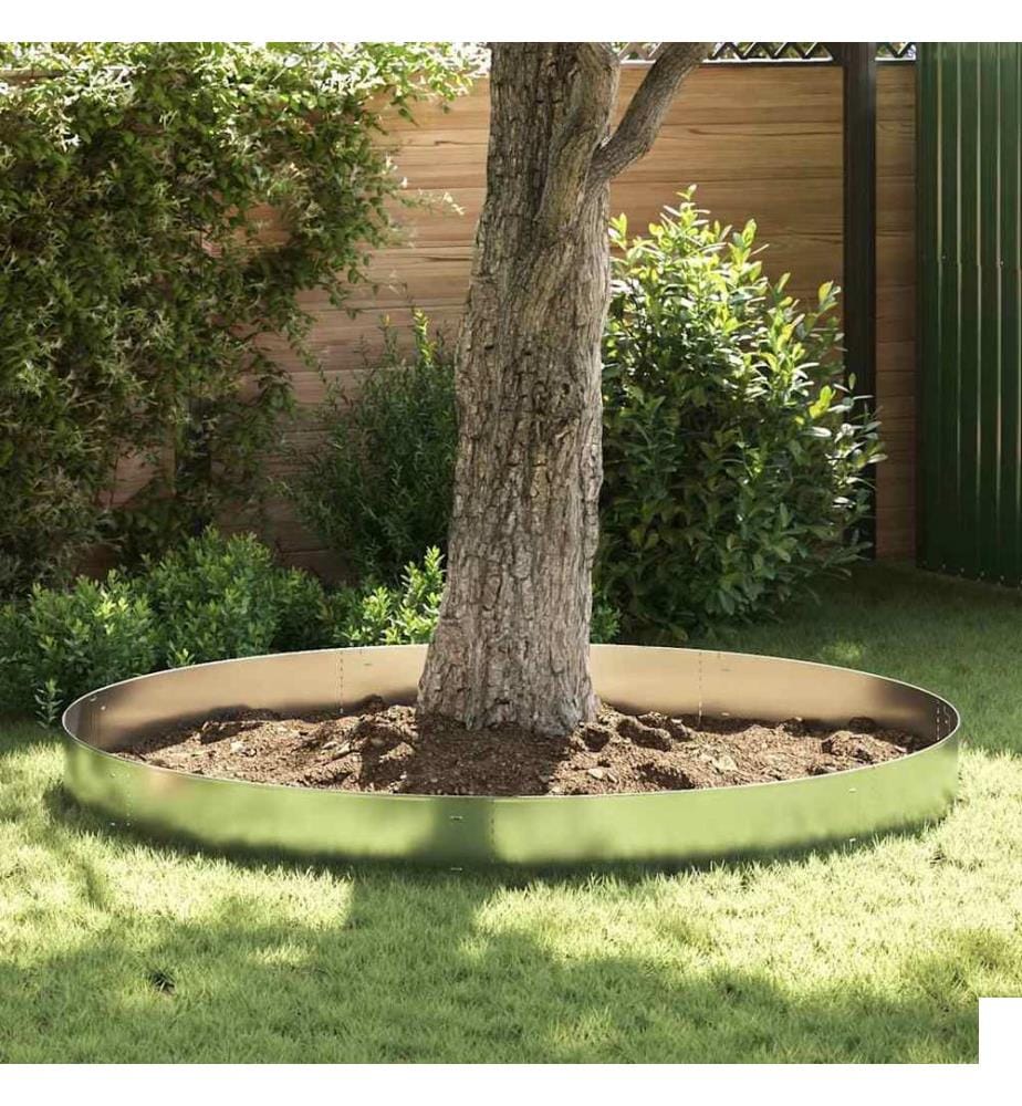 Clôture de pelouse 10 pcs Acier galvanisé 100x20 cm