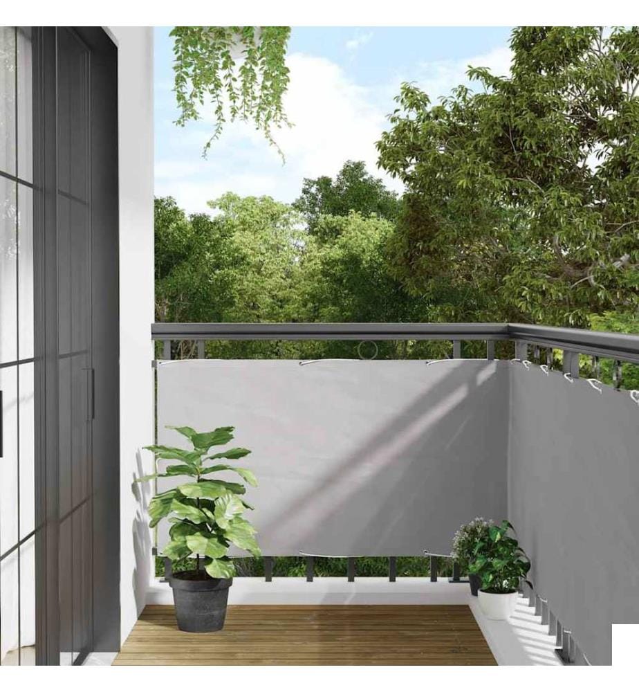 Écran d'intimité de balcon gris 300x75 cm PVC
