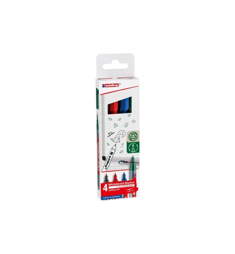 EDDING - Marqueur pour tableau blanc 361, 4 pièces