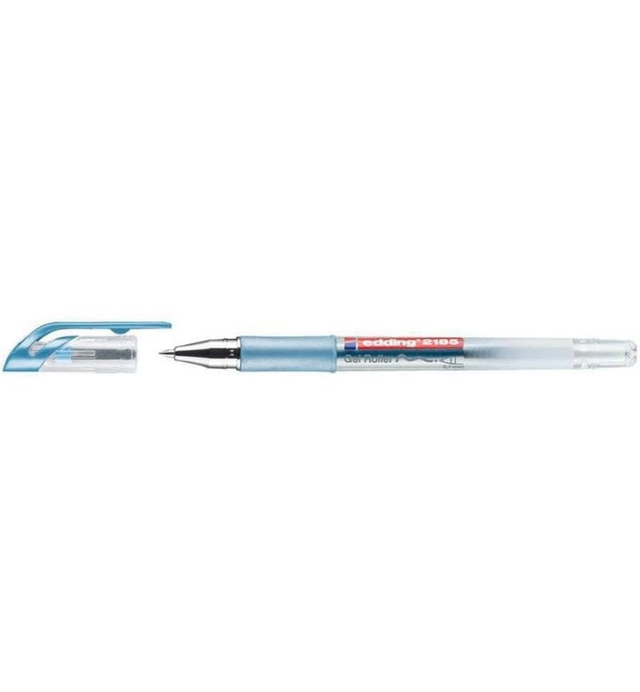 EDDING - Stylo à encre gel 2185 0.7 mm, Bleu métallisé