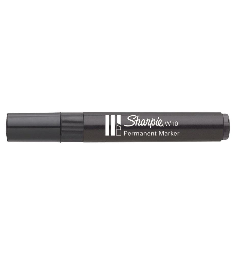 SHARPIE - Marqueur indélébile W10, 1.5 / 3.5 mm, Noir
