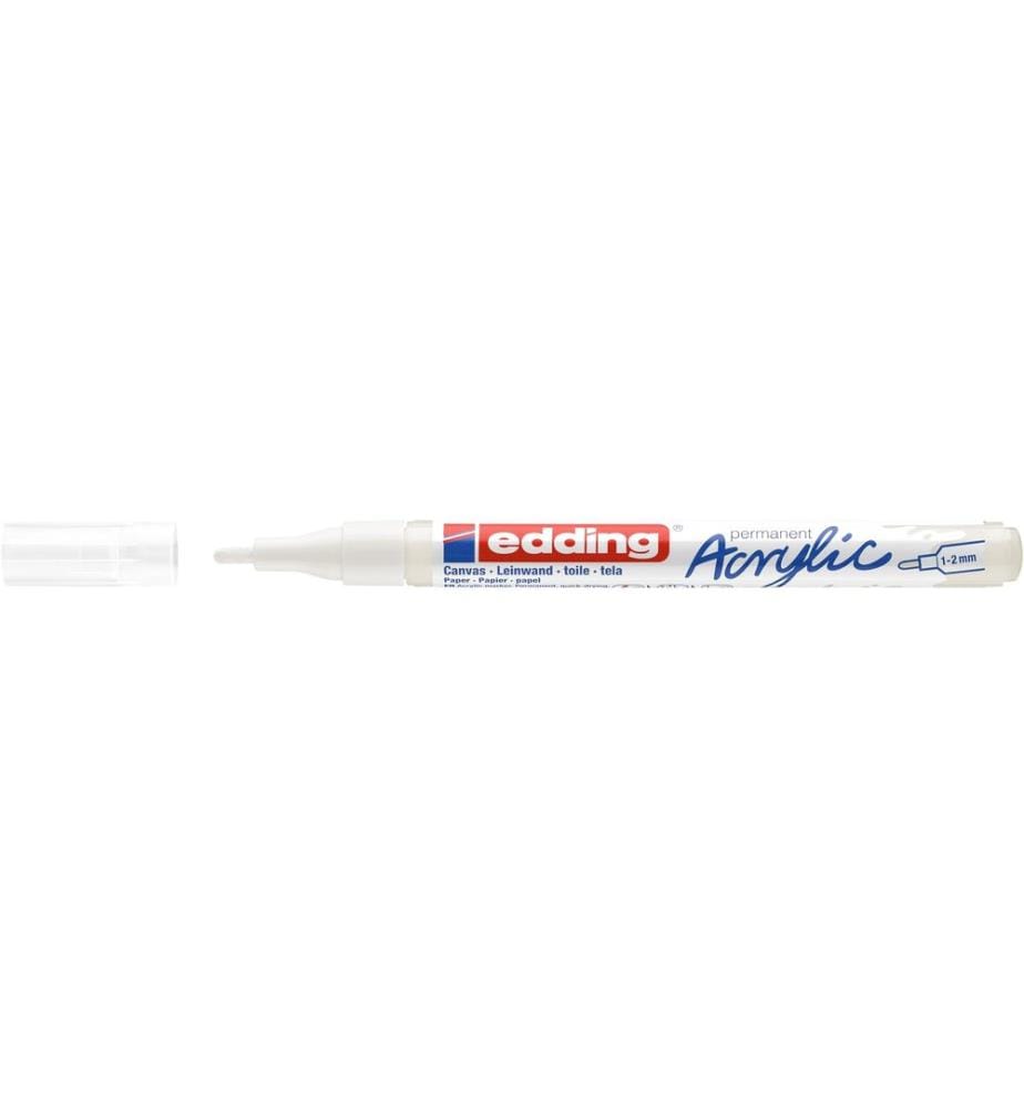 EDDING - Marqueur acrylique 5300 fin, Blanc