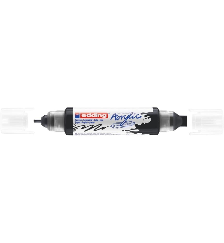 EDDING - Marqueur acrylique 5400 Double Liner, Noir
