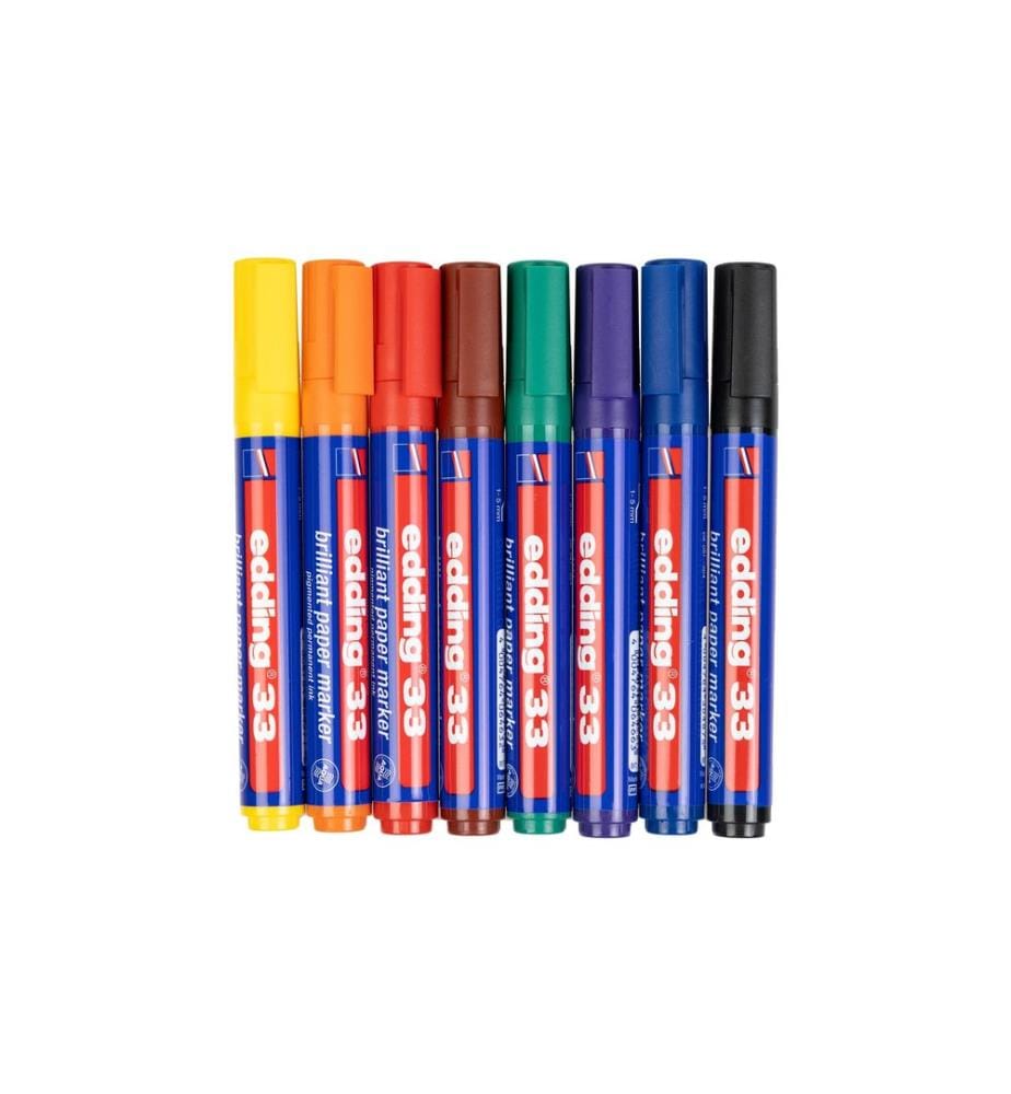 EDDING - Marqueur pour flipchart 33 8 pièces, multicolore