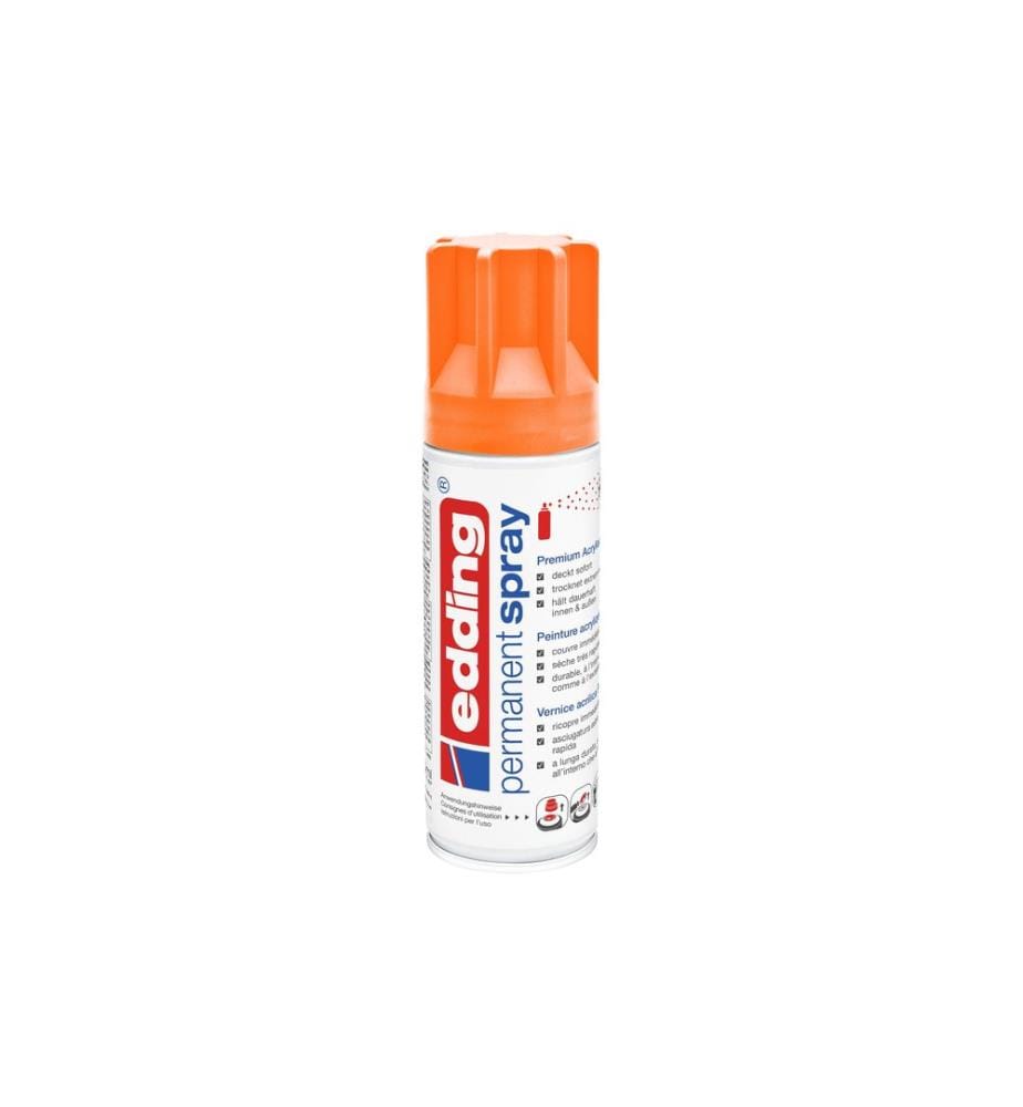 EDDING - Acrylique en bombe 5200 200 ml, Orange fluo mat