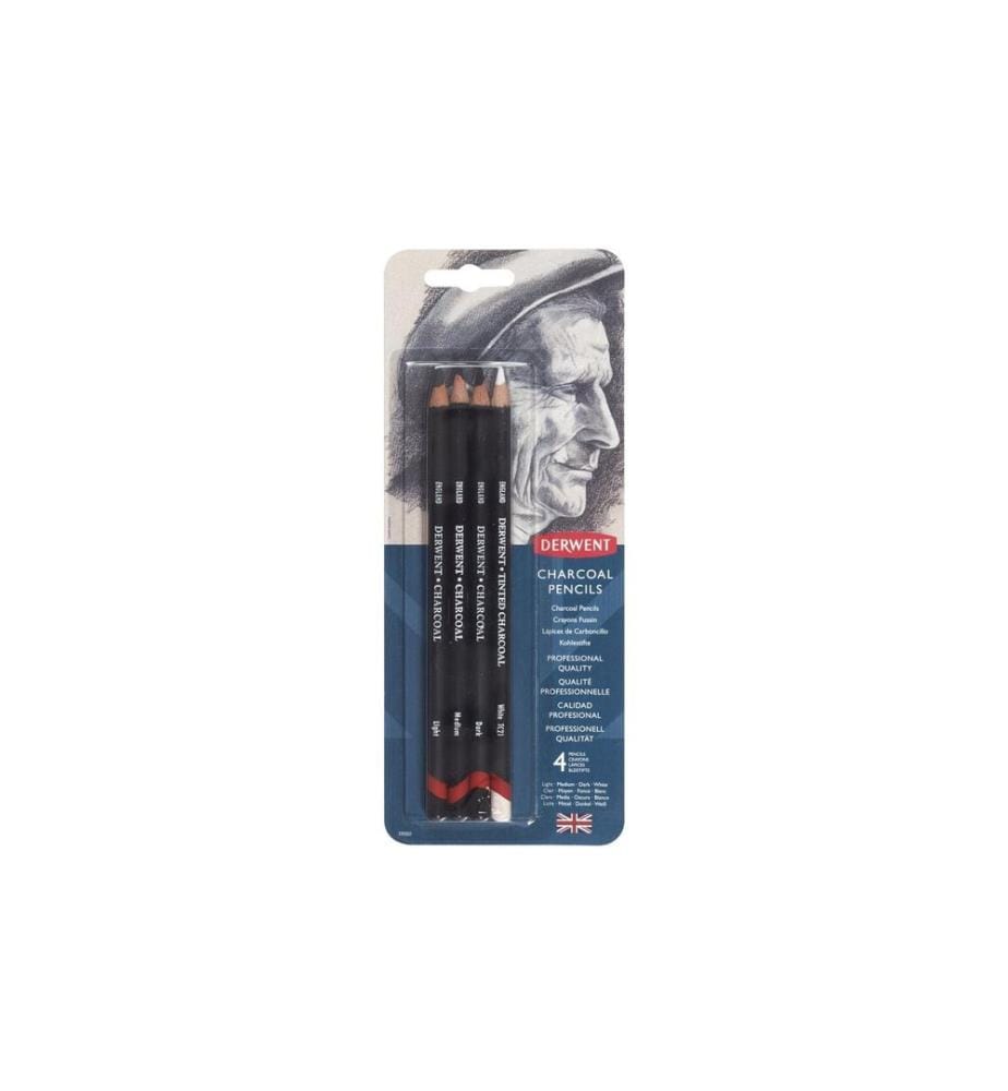 DERWENT - Des crayons de charbon, 4 pièces