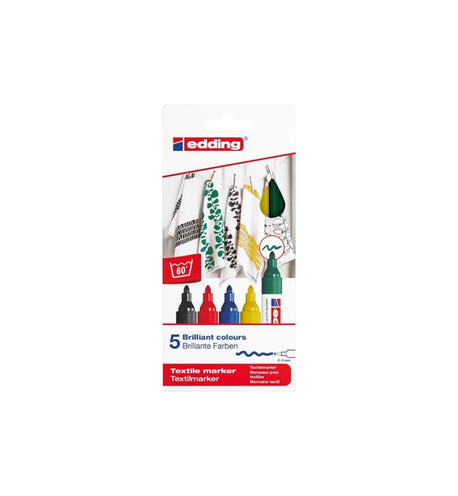 EDDING - Marqueur pour textiles 4500 5 pièces
