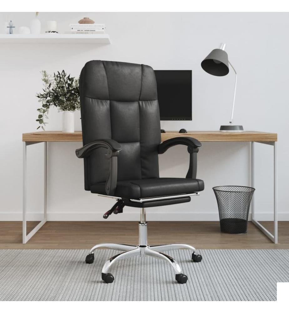 Fauteuil inclinable de bureau Noir Similicuir