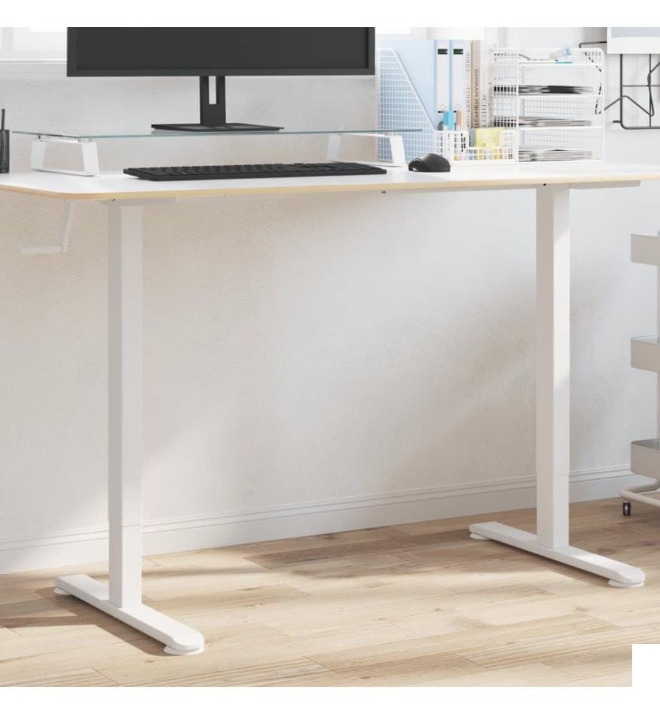 Cadre de bureau debout blanc (94-135)x60x(70-114) cm acier