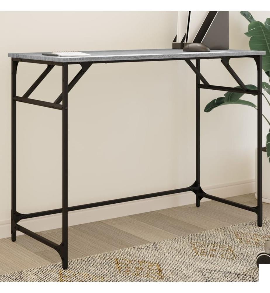 Bureau sonoma gris bois d'ingénierie et acier enduit de poudre