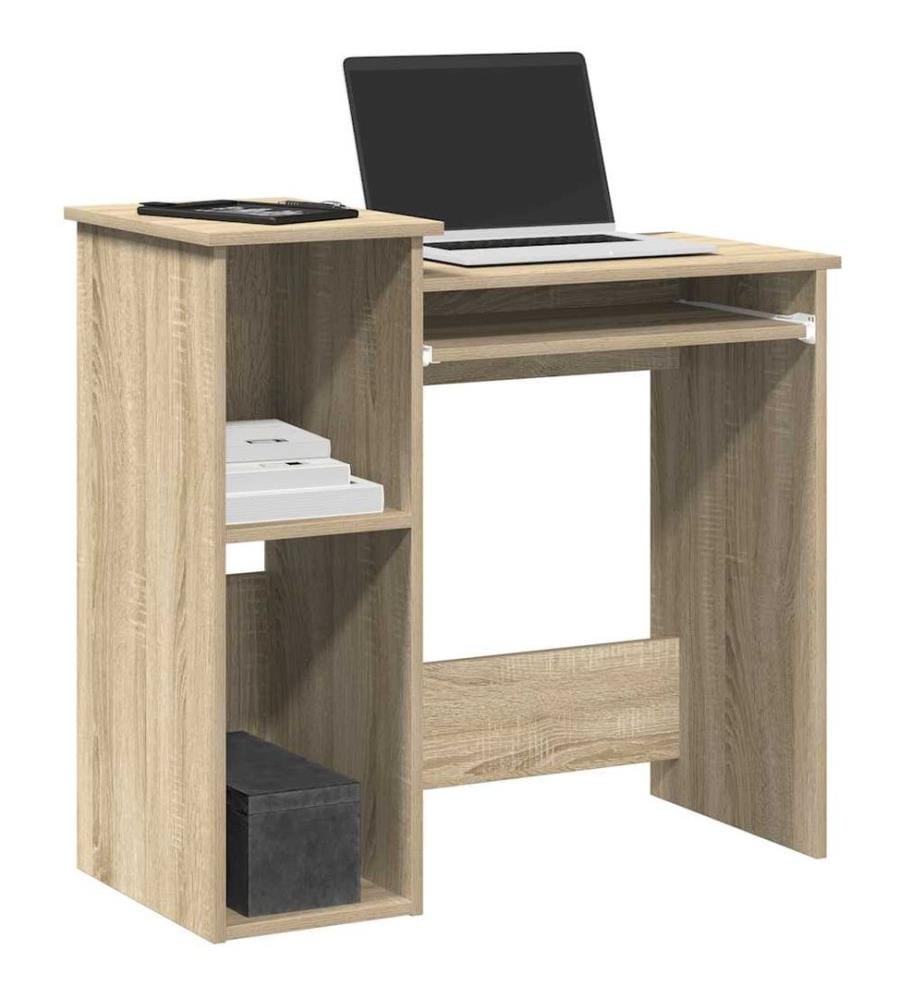 Bureau avec étagères chêne sonoma 84x40x78 cm