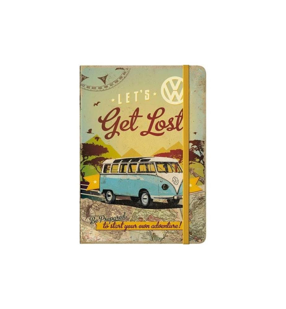 NOSTALGIC ART - Bloc-notes VW Bus A5, Pois, Multicolore