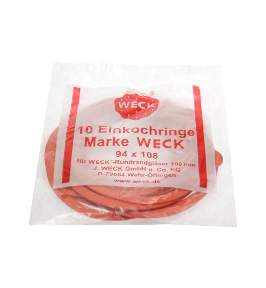 WECK - Bague détanchéité en caoutchouc Ø 10 cm 10 Pièce/s, Rouge