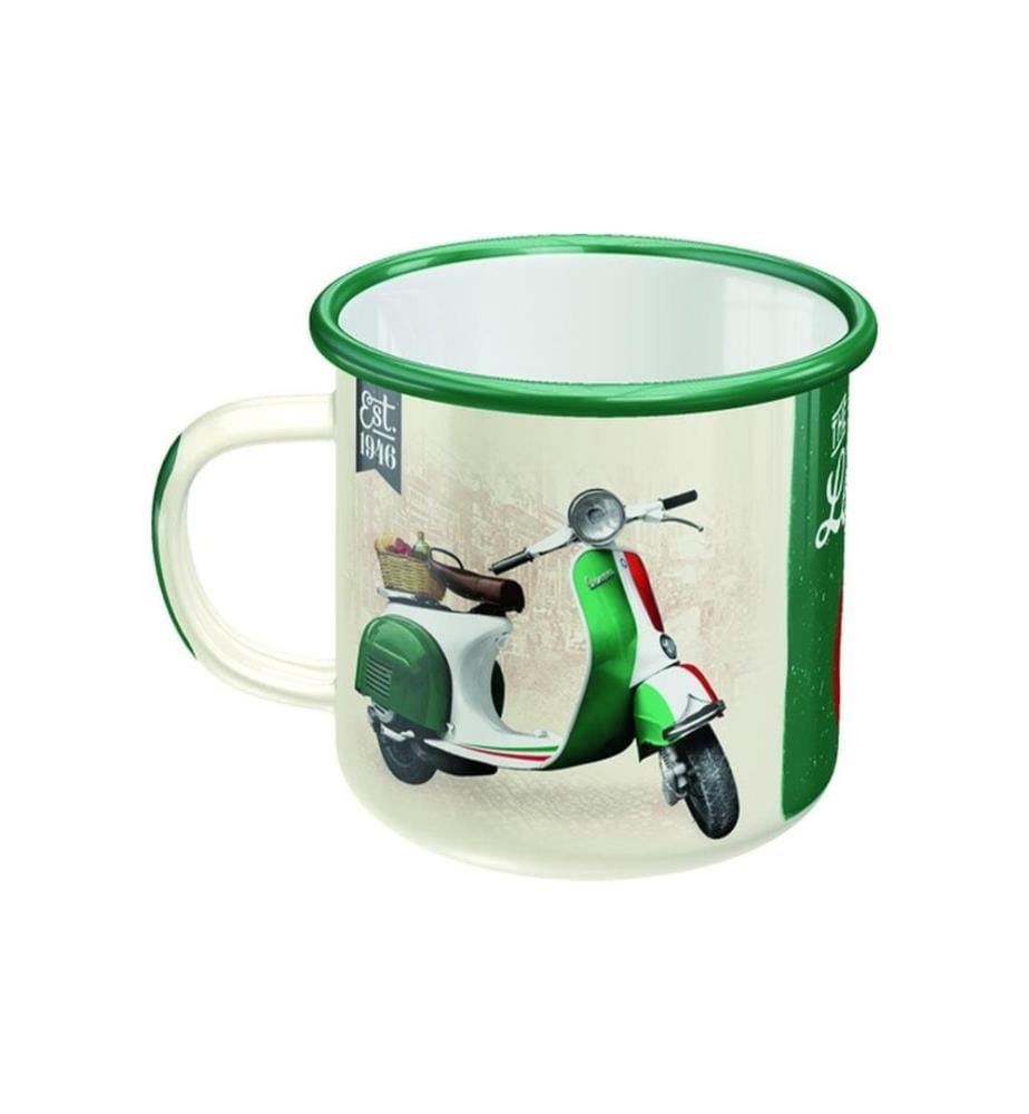 NOSTALGIC ART - Tasse universelle Vespa 360 ml, 1 Pièce/s, Jaune/Vert