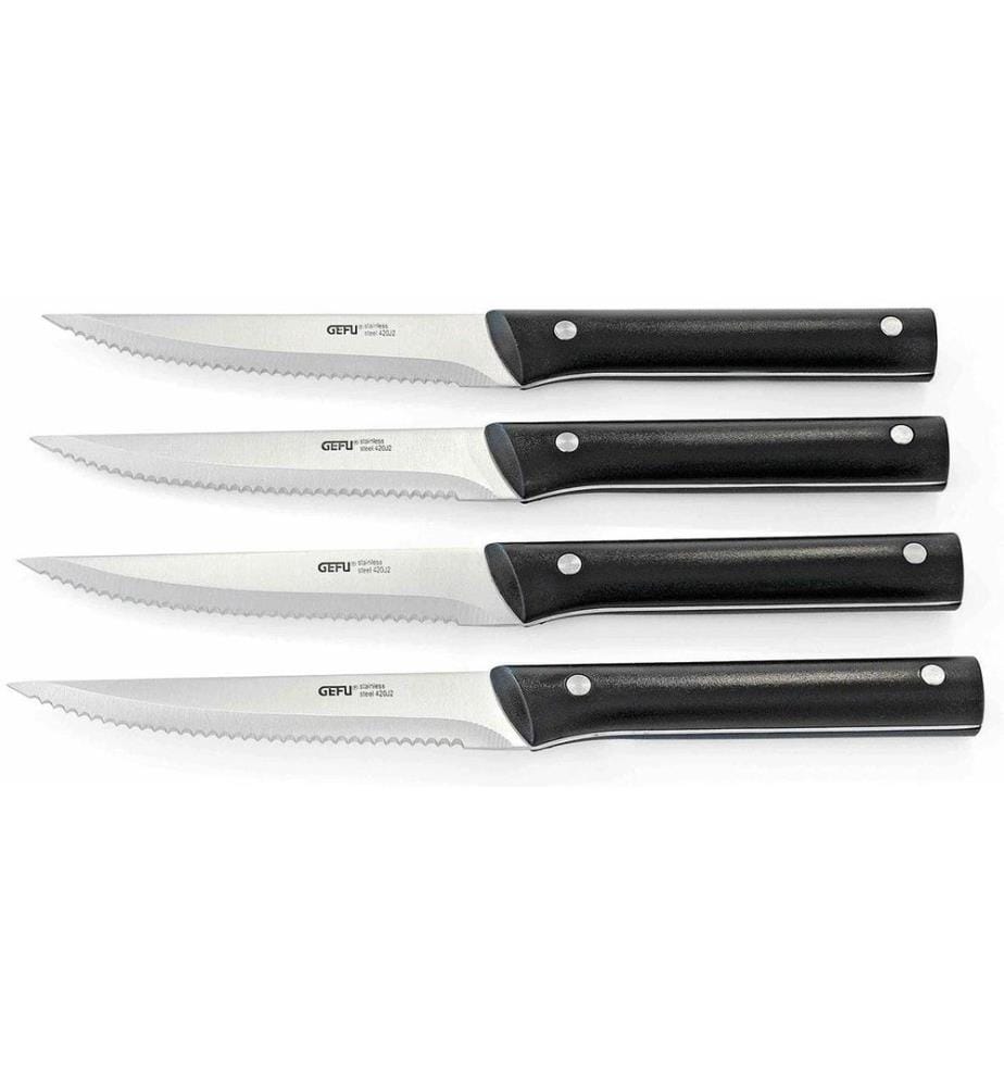 GEFU - Kits de couteaux à steak BBQ 4 pièces