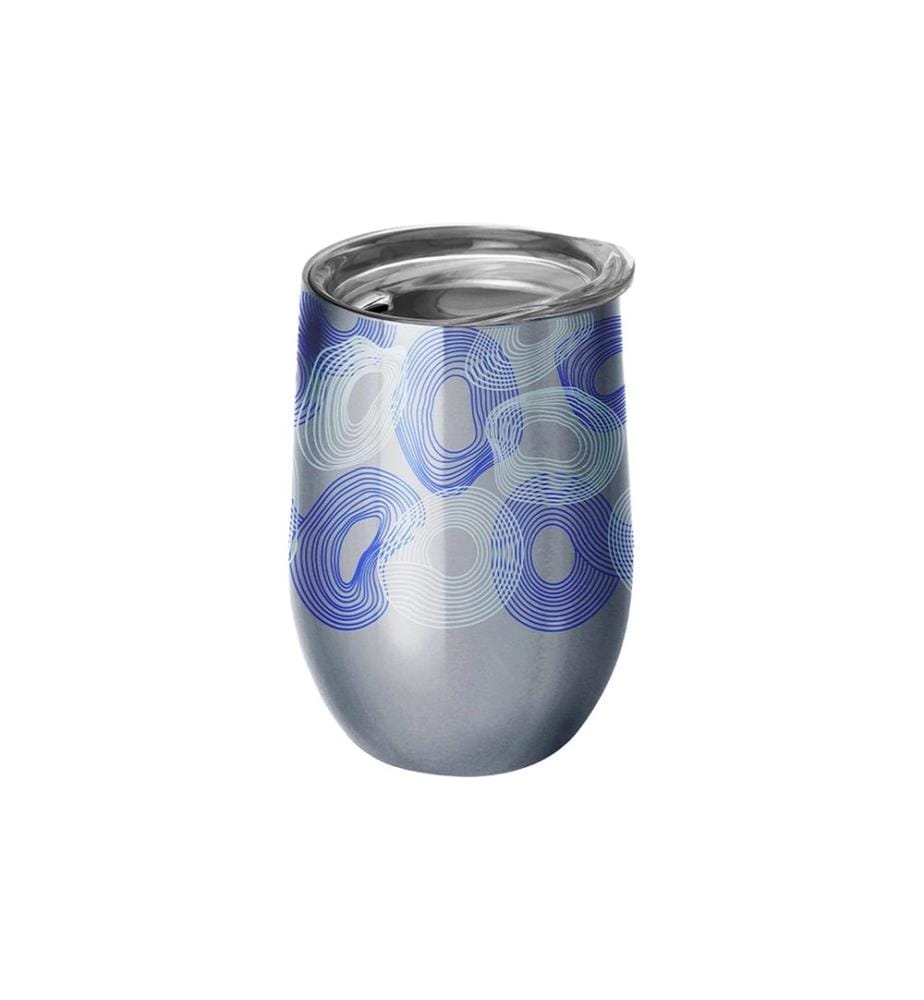 BioLoco - Gobelet isotherme Boisson à bulles Office 420 ml, Gris bleu