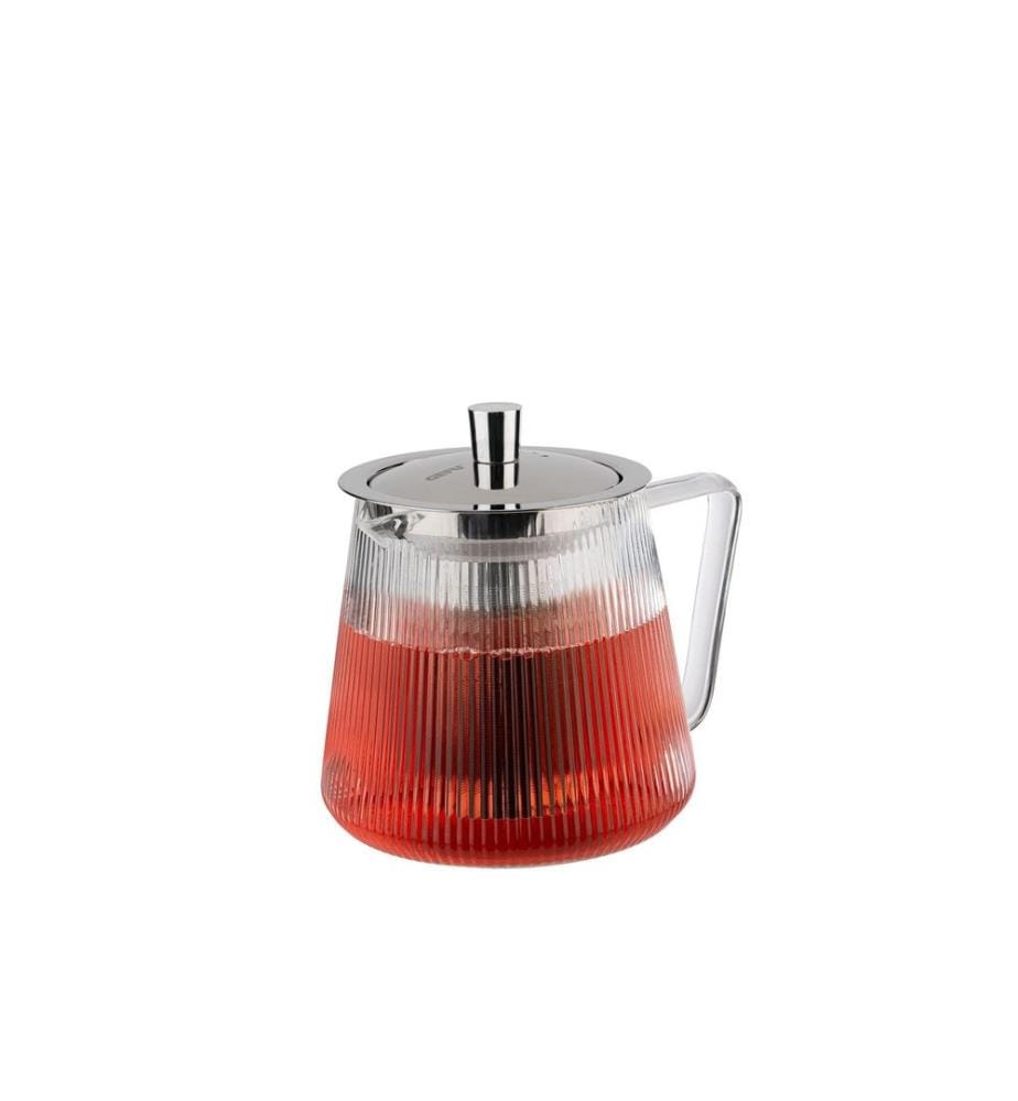 GEFU - Théière Infusa 0.8 l, Argenté/Transparent