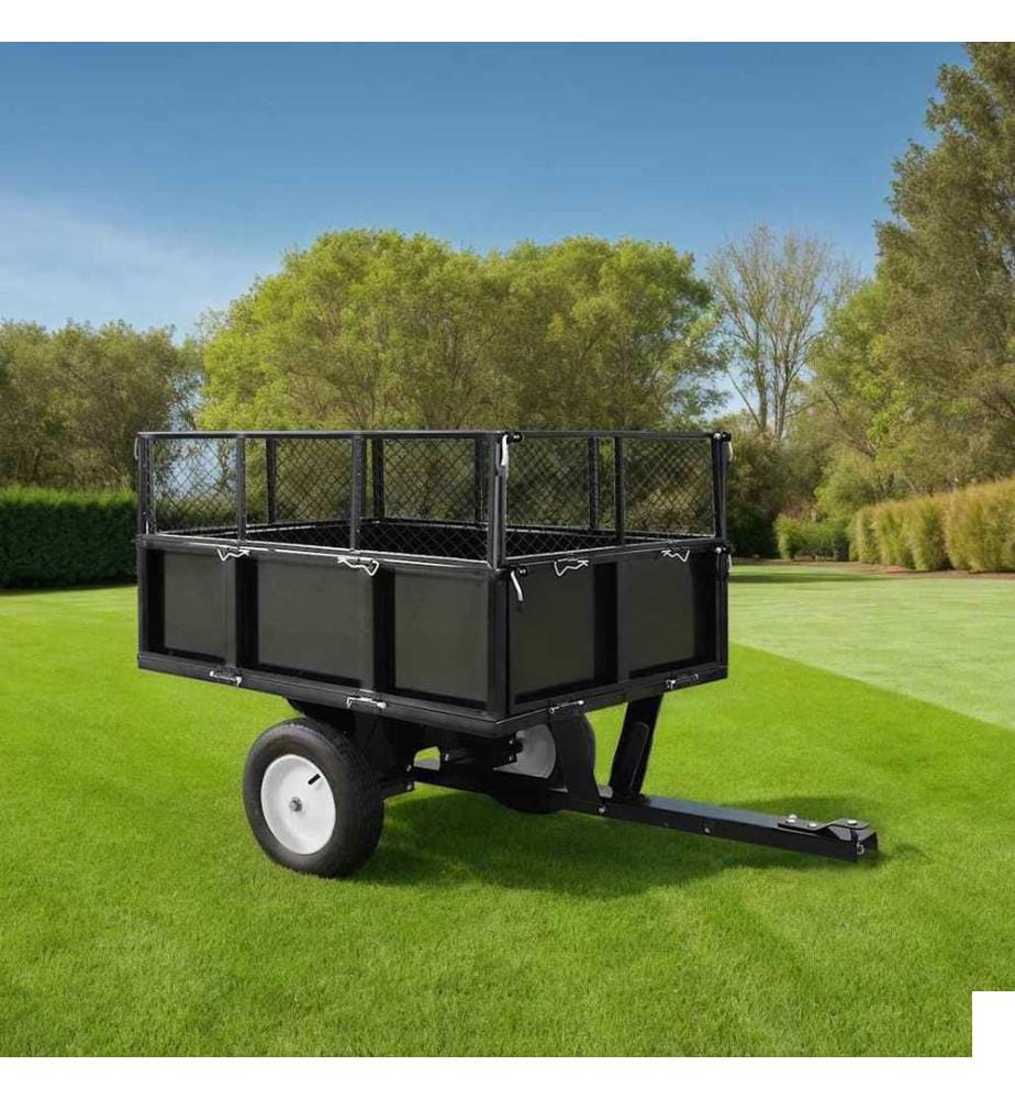 Remorque basculante pour tondeuse de pelouse Charge de 300 kg