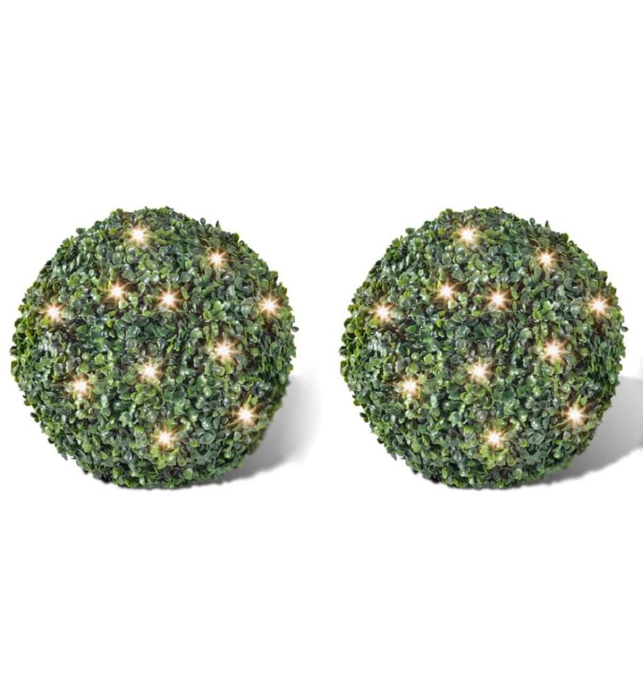 2 pièce de boule 27 cm avec guirlande lumineuse solaire 24 LED