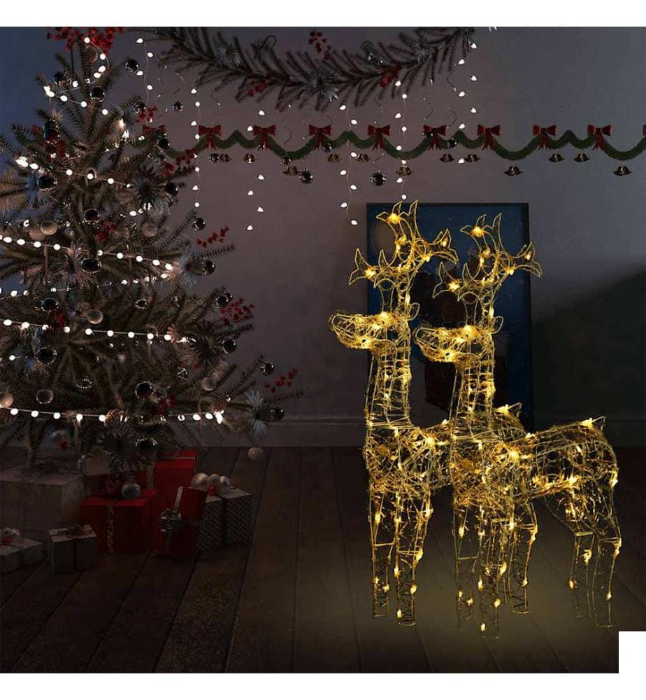Décorations de Noël de renne 2 pcs 60x16x100 cm Acrylique