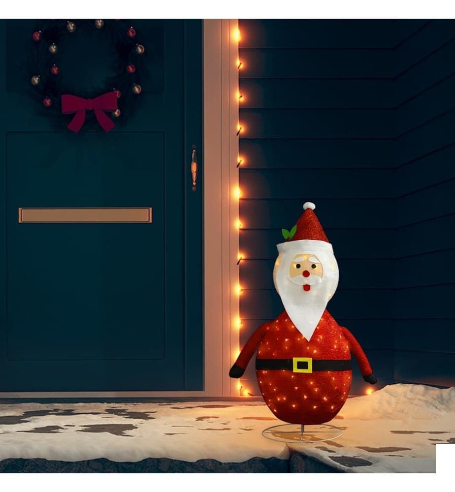 Décoration de Noël Figurine Père Noël LED Tissu de luxe 90 cm