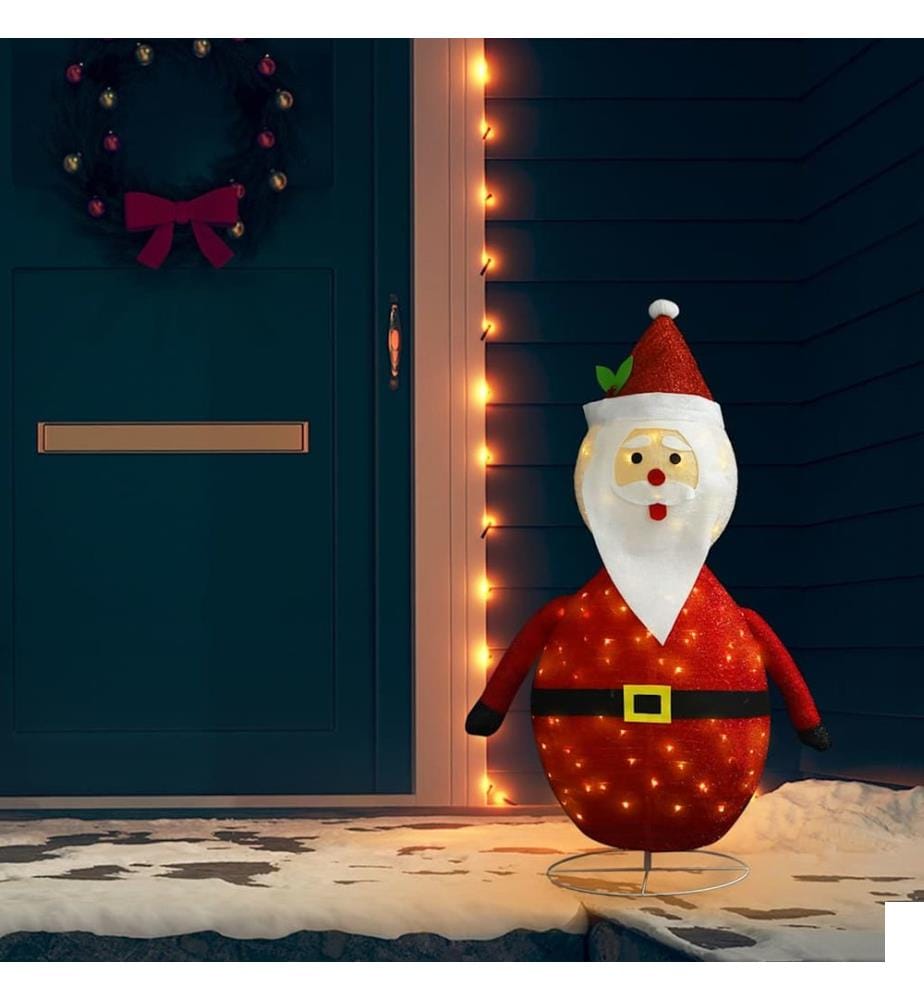Décoration de Noël Figurine Père Noël LED Tissu de luxe 120 cm