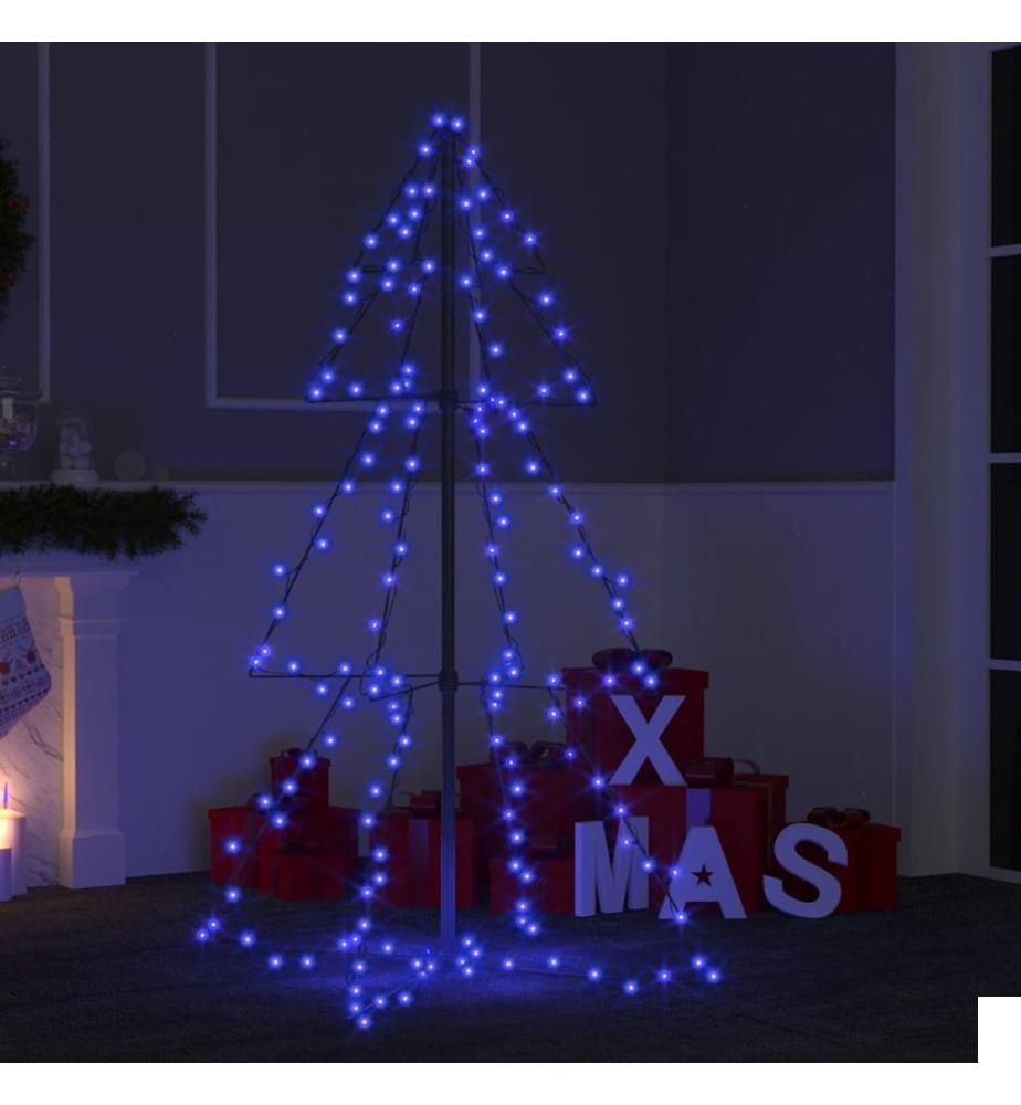 Arbre de Noël cône 160 LED d'intérieur/d'extérieur 78x120 cm