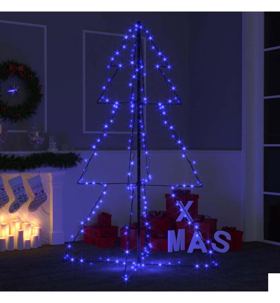 Arbre de Noël cône 200 LED d'intérieur/d'extérieur 98x150 cm